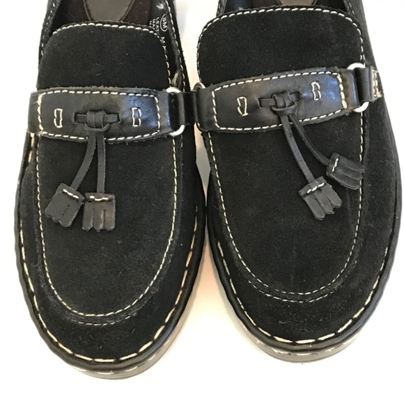 NICOLE Platform Mule Clogs Leather Black Slip On Heeled Clogs Markie Size 8 - Picture 2 of 16